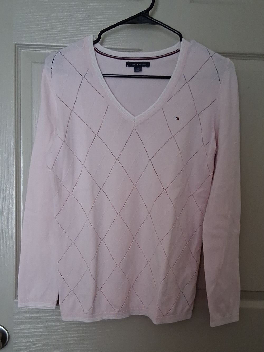 Tommy Hilfiger Pink V Neck Sweater